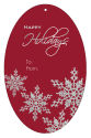 Vertical Oval Snowflakes To From Christmas Hang Tag